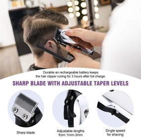 img 1 attached to 💇 Ultimate Men's Haircutting Kit: Premium Cordless Hair Clippers for Professional Grooming and Styling – Rechargeable Beard Trimmer and Body Grooming Set by Home Barbers