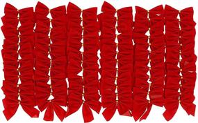img 3 attached to 🎀 72-Pack of Iconikal Mini Small Red Velvet Bows, 3.5 x 3.5-inch