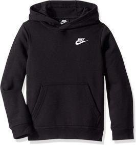 img 4 attached to Active Midnight White Large Boys' Nike Hoodie - Clothing