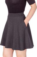 👗 essential stretchy cotton flared skater skirts for women's clothing logo