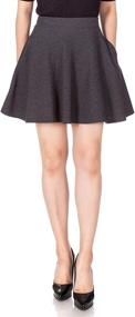 img 1 attached to 👗 Essential Stretchy Cotton Flared Skater Skirts for Women's Clothing