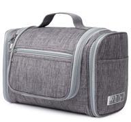 💼 wandf extra large toiletry bags: premium gray travel organizer for men and women - water-resistant, hanging shower bag logo