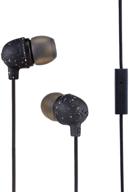 🎧 house of marley little bird: eco-friendly black wired earphones with microphone and noise isolating design logo