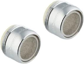 img 1 attached to 💧 AM Conservation Group Sink Faucet Aerator 2 Pack: Efficient Silver Water Saving Solution