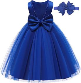 img 4 attached to 👗 Sleeveless Girls' Clothing and Dresses for Toddler Wedding, Christmas, and Easter