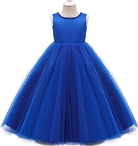 img 3 attached to 👗 Sleeveless Girls' Clothing and Dresses for Toddler Wedding, Christmas, and Easter