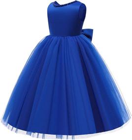 img 1 attached to 👗 Sleeveless Girls' Clothing and Dresses for Toddler Wedding, Christmas, and Easter