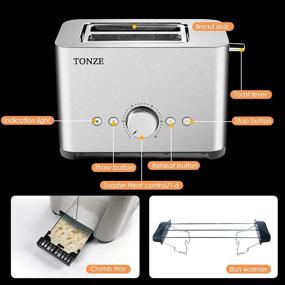 img 1 attached to Тостер из нержавеющей стали Настройки подрумянивания Разморозка