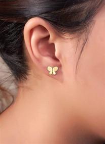 img 1 attached to Earrings Butterfly Hypoallergenic Stainless Sensitive