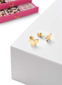 img 3 attached to Earrings Butterfly Hypoallergenic Stainless Sensitive