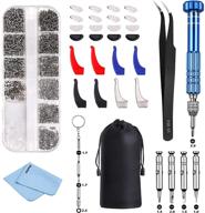 👓 vastar eyeglass repair kit: complete glasses, sunglasses and watches repair set with screws, nose pads, tweezers, and cleaning cloth logo