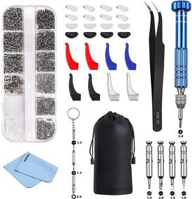 img 4 attached to 👓 Vastar Eyeglass Repair Kit: Complete Glasses, Sunglasses and Watches Repair Set with Screws, Nose Pads, Tweezers, and Cleaning Cloth