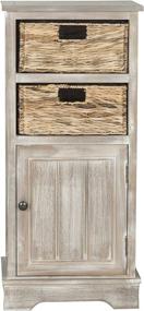 img 3 attached to 🏺 Safavieh American Homes Collection Connery Cabinet, Distressed Black – Enhance Your Décor with this Stylish Storage Solution