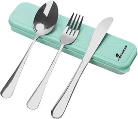 img 4 attached to Outdoor Flatware Stainless Travel Camping