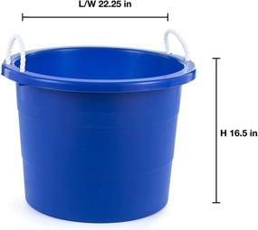 img 3 attached to 🔵 United Solutions (TU0333 19) Gallon Heavy-Duty Rope Handle Storage Tub - 2 Pack, Blue