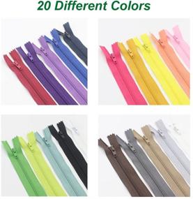 img 3 attached to YaHoGa 18 Inch 60pcs Nylon Coil Zippers: High-Quality Bulk Pack in 20 Vibrant Colors for Sewing Crafts & Tailoring