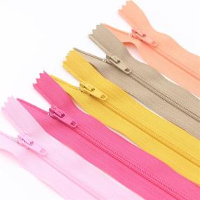 img 1 attached to YaHoGa 18 Inch 60pcs Nylon Coil Zippers: High-Quality Bulk Pack in 20 Vibrant Colors for Sewing Crafts & Tailoring