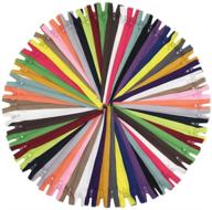 yahoga 18 inch 60pcs nylon coil zippers: high-quality bulk pack in 20 vibrant colors for sewing crafts & tailoring logo