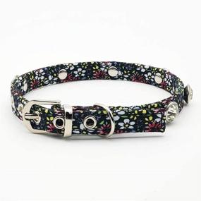 img 1 attached to 🐩 Stylish Rhinestone Dog Collar with Bling: PETFAVORITES Designer Crystal Birthday Jewelry for Small Dogs and Cats