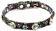 🐩 stylish rhinestone dog collar with bling: petfavorites designer crystal birthday jewelry for small dogs and cats logo