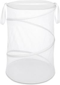 img 1 attached to 🧺 White Collapsible Laundry Hamper by Whitmor - 18 Inches