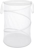 🧺 white collapsible laundry hamper by whitmor - 18 inches logo