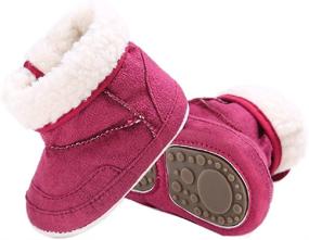 img 3 attached to 👣 Dejian Baby Winter Boots: Soft Sole Anti-Slip Snow Boots for Newborns and Toddlers