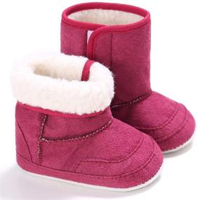 img 4 attached to 👣 Dejian Baby Winter Boots: Soft Sole Anti-Slip Snow Boots for Newborns and Toddlers