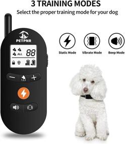 img 3 attached to 🐶 Rechargeable Dog Training Collar with Remote - Ecollar Training Collar for Small Dogs, 3 Training Modes (Beep, Vibration, Shock), Adjustable Shock Levels 0-15, Range Up to 1000Ft, IP67 Waterproof