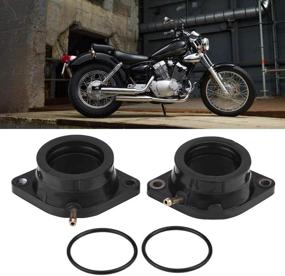 img 1 attached to 🚀 Высококачественные 2PCS карбюраторный впускной коллектор для Yamaha V-Star 1100 BT1100 Bulldog - улучшение производительности и экономия топлива