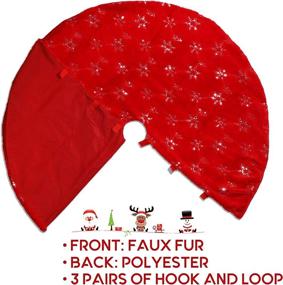 img 1 attached to 🎄 TOBEHIGHER 48-inch Large Red Christmas Tree Skirt: High-End Soft Faux Fur for Indoor & Outdoor Christmas Decorations