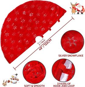 img 2 attached to 🎄 TOBEHIGHER 48-inch Large Red Christmas Tree Skirt: High-End Soft Faux Fur for Indoor & Outdoor Christmas Decorations