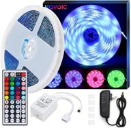 enhance home ambiance with hqvoic 32.8ft led strip lights - color changing rgb light strips kit for bedroom decoration логотип