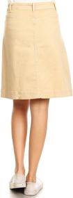 img 3 attached to Anna Kaci Womens Vintage Stretch Button Skirts: Stylish and Comfy Women's Clothing