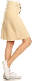 img 2 attached to Anna Kaci Womens Vintage Stretch Button Skirts: Stylish and Comfy Women's Clothing