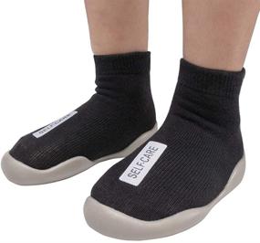 img 3 attached to 👶 Adorable Toddler Newborn Knitted Walking Slippers: Boys' Shoes for Style and Comfort