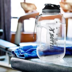 img 3 attached to Stay Hydrated with our 1 Gallon Water Bottle - BPA Free, Dishwasher Safe, 128oz Large Leak-proof Jug with Chug Lid and Time Marker, Perfect for Camping, Sports, and Workouts!