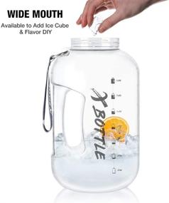 img 1 attached to Stay Hydrated with our 1 Gallon Water Bottle - BPA Free, Dishwasher Safe, 128oz Large Leak-proof Jug with Chug Lid and Time Marker, Perfect for Camping, Sports, and Workouts!