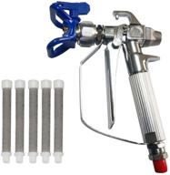 powerful 3600 psi airless spray gun with high pressure, nozzle seat, and 5 airless paint spray gun filters logo