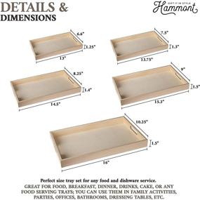 img 3 attached to 🍽️ Enhance Your Hosting Experience with Hammont Wooden Nested Serving Trays