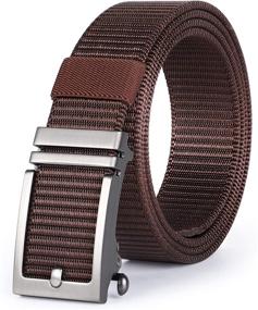 img 4 attached to 🧔 Effortless Style: JASGOOD Automatic Ratchet Buckle for Men's Accessories