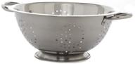 🍲 ybmhome deep stainless steel colander strainer (1, 8 quart): efficient kitchen essential for draining and straining logo