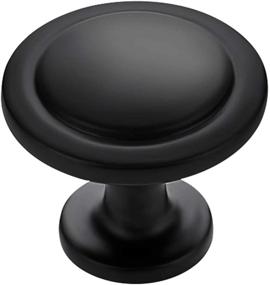 img 4 attached to 10-Pack 1-1/4 inch Matte Black Kitchen Cabinet Knobs - Zinc Drawer Pulls and Handles for Dresser Drawers, Door Knobs