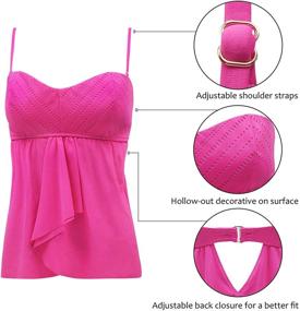 img 2 attached to Bathing Flyaway Tankini Swimsuits Swimwear Women's Clothing for Swimsuits & Cover Ups