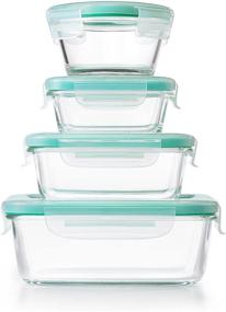 img 1 attached to OXO Good Grips Smart Seal Container Set: 12 Piece Glass Containers for Easy Food Storage - Clear