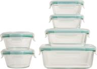 oxo good grips smart seal container set: 12 piece glass containers for easy food storage - clear логотип