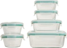 img 4 attached to OXO Good Grips Smart Seal Container Set: 12 Piece Glass Containers for Easy Food Storage - Clear