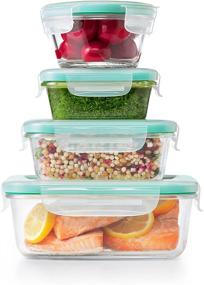 img 3 attached to OXO Good Grips Smart Seal Container Set: 12 Piece Glass Containers for Easy Food Storage - Clear