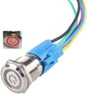 🔘 latching pushbutton switch - 12v/24v compatible, hiletgo логотип