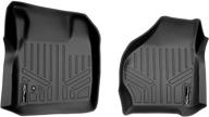 🚗 maxliner floor mats - black 1st row liner set for ford f-250/350/450/550 super duty (all models) - 1999-2007 + excursion 2000-2005 logo